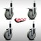 Service Caster 5'' SS Gray Poly Swivel 1-1/8'' Expanding Stem Caster Set 2 Total Lock Brakes, 4PK SCC-SSEXTTL20S514-PPUB-2-S-2-118 - alternate 2